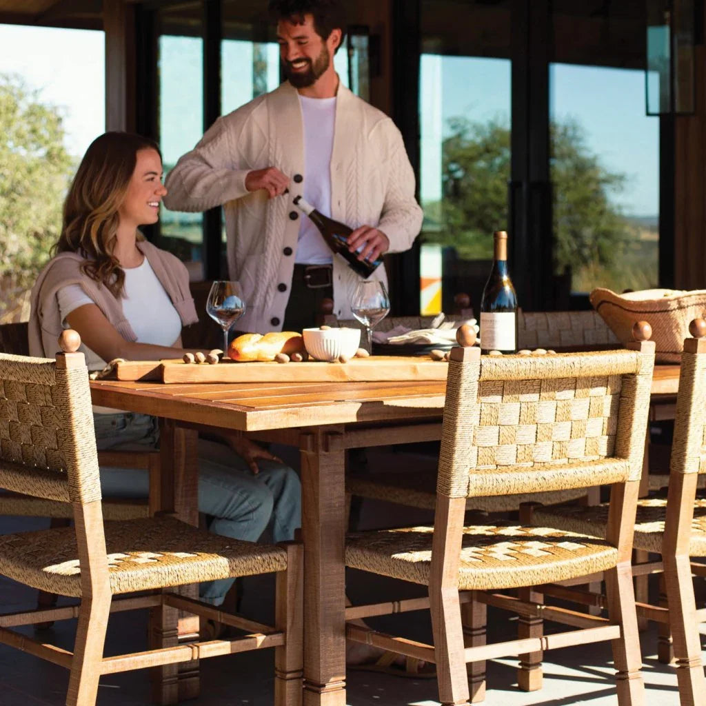 Vaterra Pecan Matte Patio Dining Side Chair (Set Of 2)-Outdoor Dining Chairs-Seasonal Living-LOOMLAN