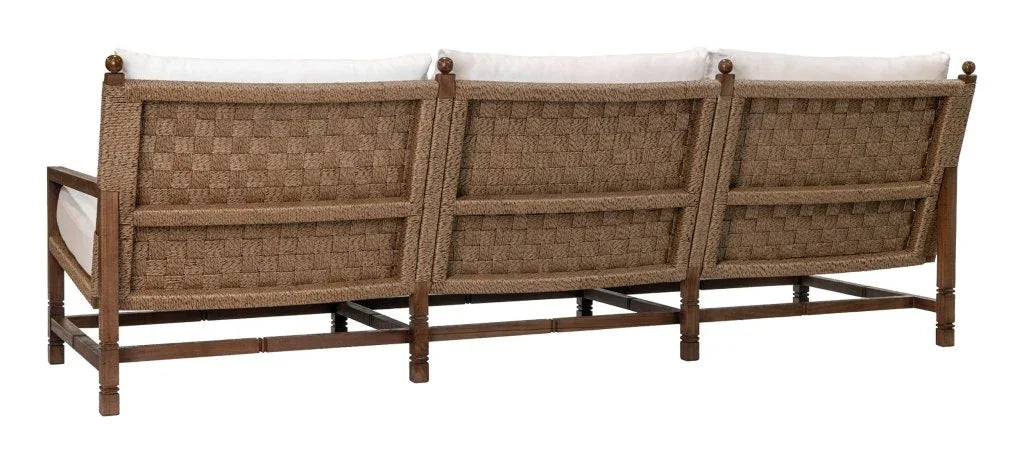 Vaterra Teak And Rattan Patio 3 - Seat Sofa - LOOMLAN - Seasonal Living - Outdoor Sofas & Loveseats