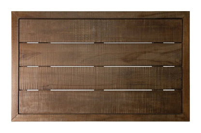 Vaterra Weathered Pecan Finish Patio Coffee Table-Outdoor Coffee Tables-Seasonal Living-LOOMLAN