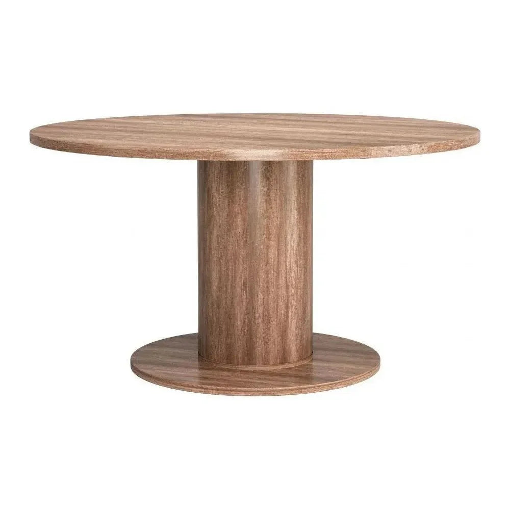 Vault 2 in 1 Wood Brown Round Table-Dining Tables-Zuo Modern-LOOMLAN
