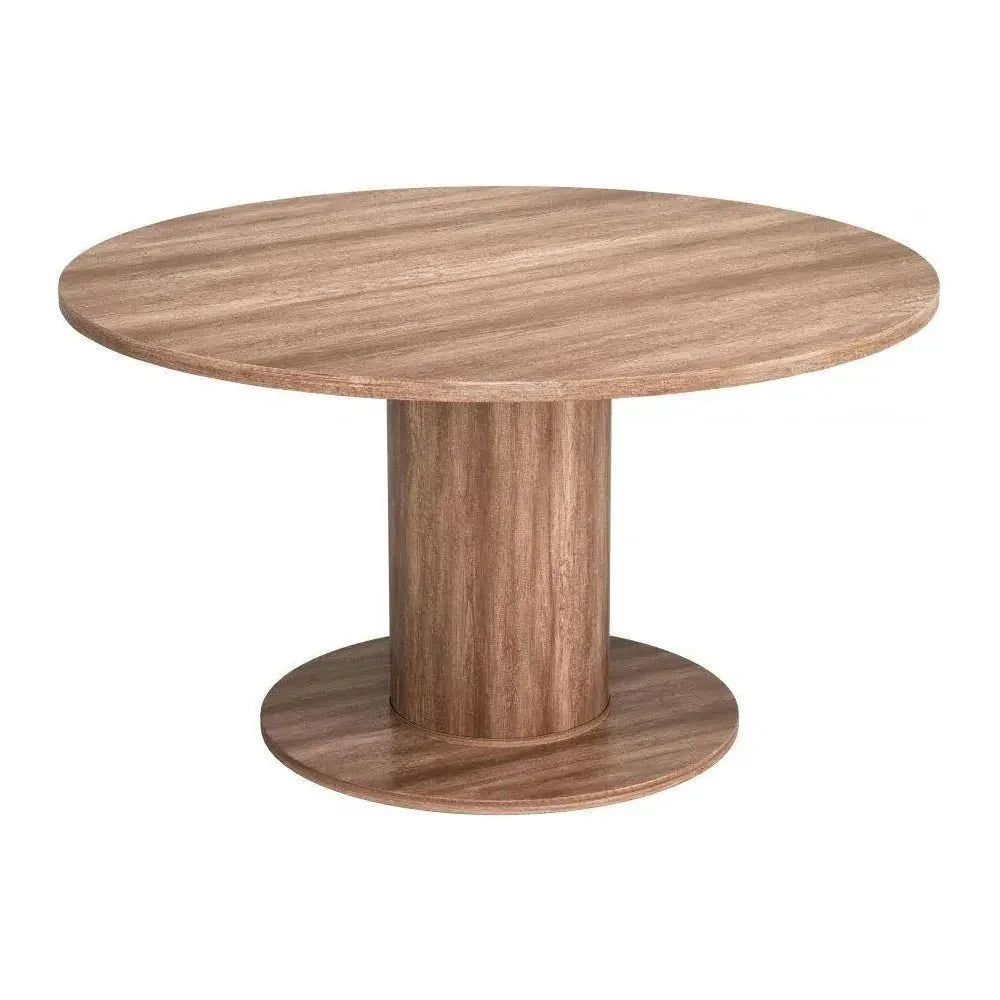 Vault 2 in 1 Wood Brown Round Table-Dining Tables-Zuo Modern-LOOMLAN