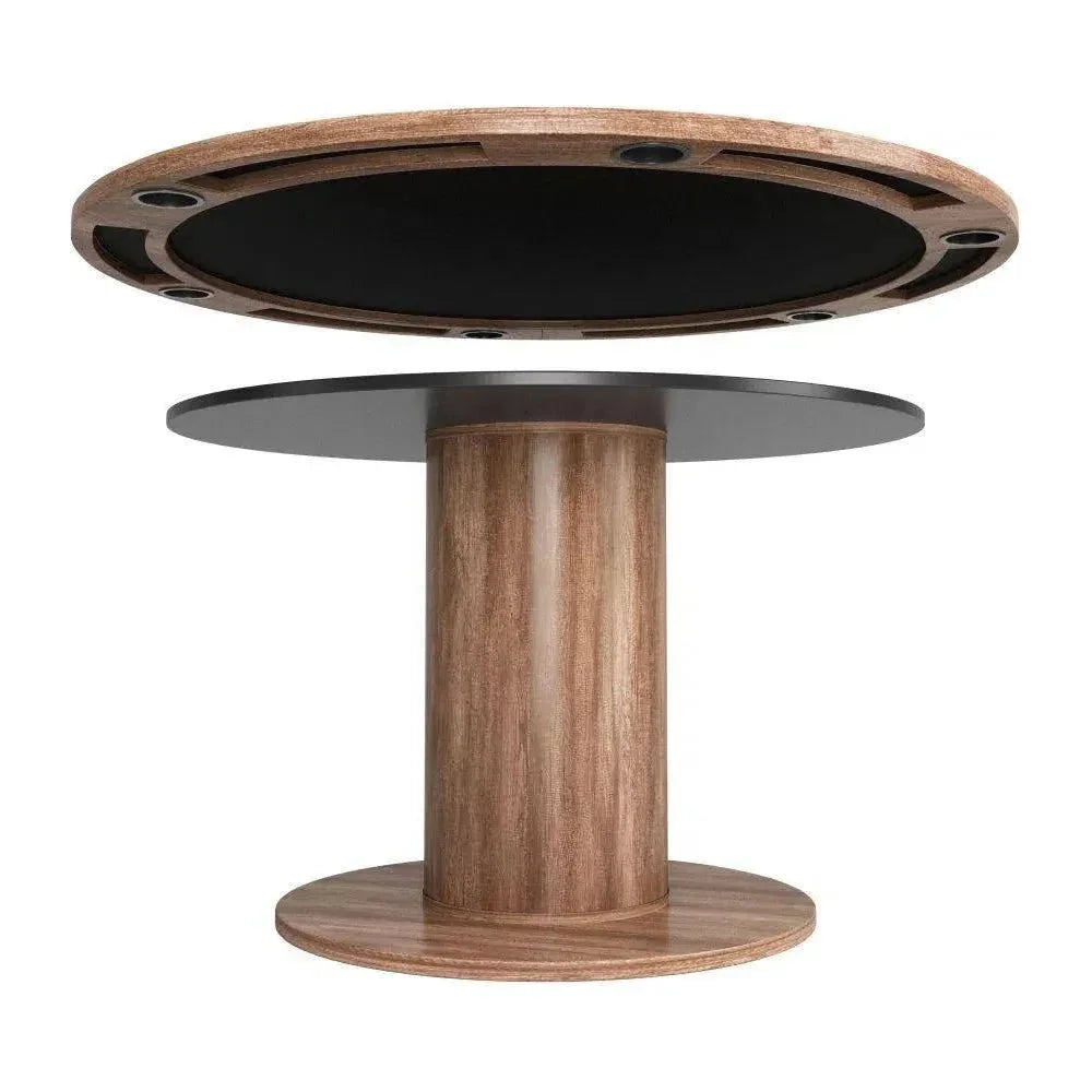 Vault 2 in 1 Wood Brown Round Table-Dining Tables-Zuo Modern-LOOMLAN