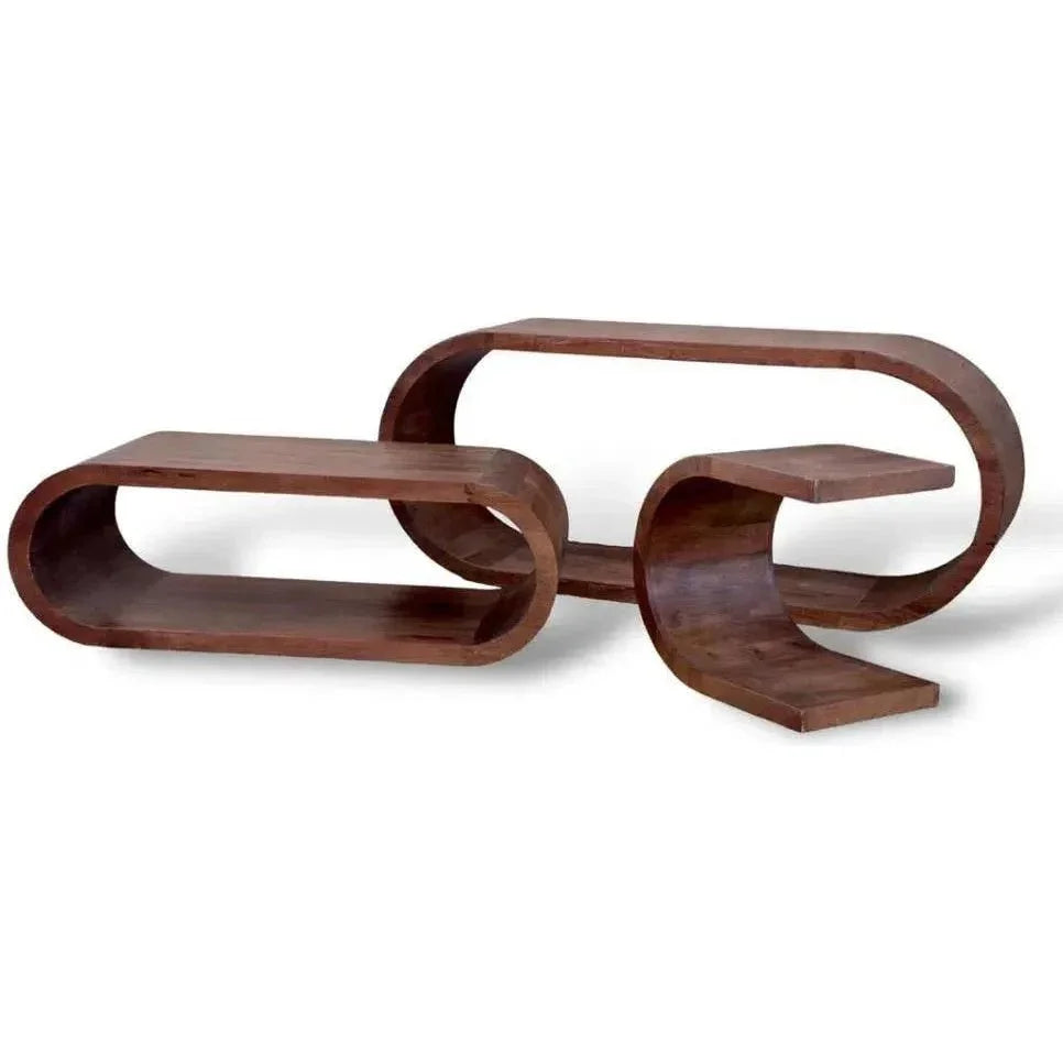 Yareli Geometric Wood Coffee Table - LOOMLAN - LOOMLAN - Coffee Tables