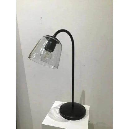 Veen Iron and Aluminum Black Desk Lamp - LOOMLAN - Bassett Mirror - Table Lamps