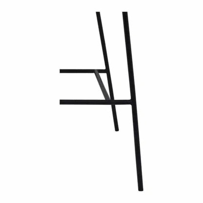 Vegan Leather Black Low Back Barstool - LOOMLAN - Moe's Home - Bar Stools