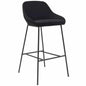 Vegan Leather Black Low Back Barstool - LOOMLAN - Moe's Home - Bar Stools