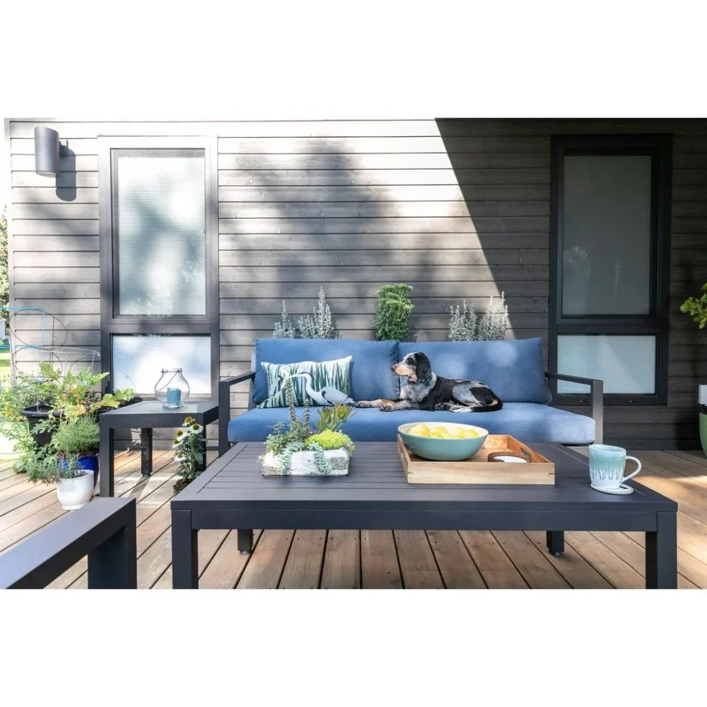 Vegas Aluminum Made Outdoor End Table - LOOMLAN - Sunset West - Outdoor Side Tables