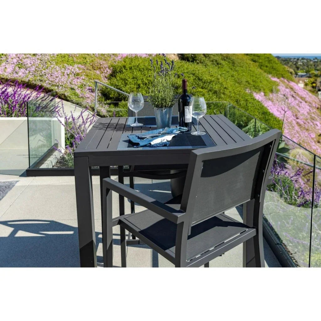 Vegas Aluminum Made Sling Outdoor Barstool-Outdoor Bar Stools-Sunset West-LOOMLAN