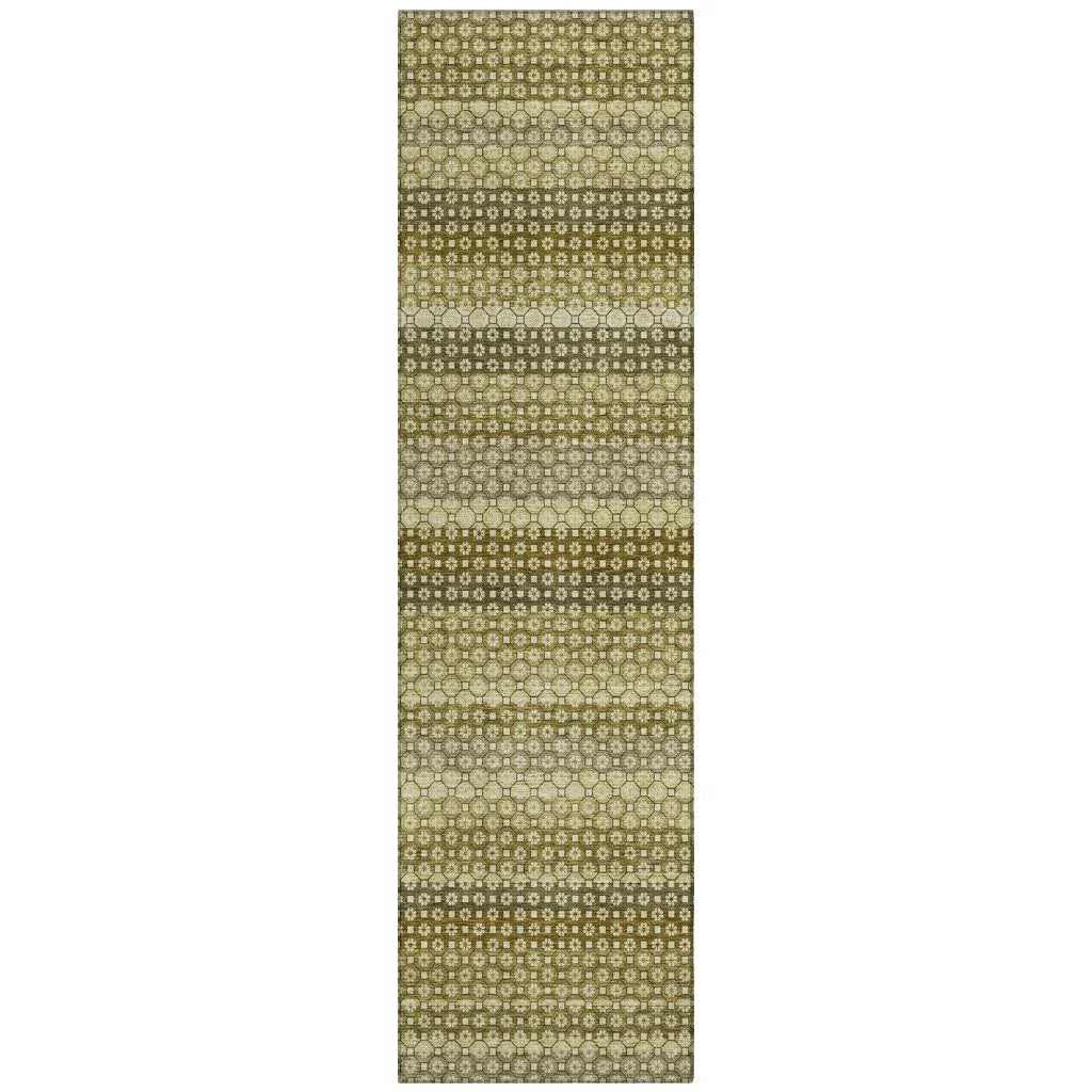 Vektura Green Washable Indoor - Outdoor Rug - LOOMLAN - LOOMLAN Rugs - Outdoor Rugs