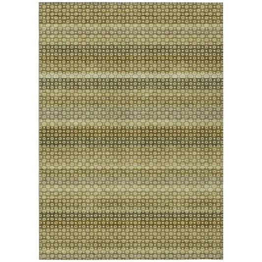 Vektura Green Washable Indoor - Outdoor Rug - LOOMLAN - LOOMLAN Rugs - Outdoor Rugs