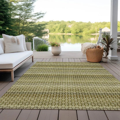 Vektura Green Washable Indoor - Outdoor Rug - LOOMLAN - LOOMLAN Rugs - Outdoor Rugs