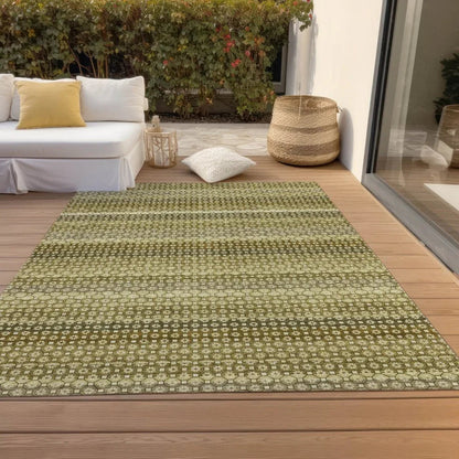 Vektura Green Washable Indoor - Outdoor Rug - LOOMLAN - LOOMLAN Rugs - Outdoor Rugs