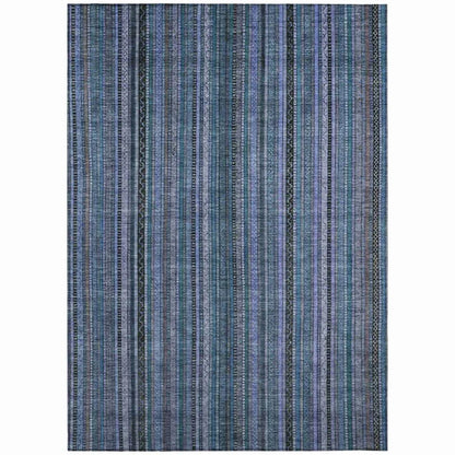 Velatrix Blue Washable Indoor - Outdoor Rug - LOOMLAN - LOOMLAN Rugs - Outdoor Rugs