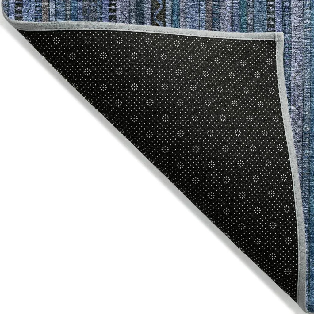 Velatrix Blue Washable Indoor - Outdoor Rug - LOOMLAN - LOOMLAN Rugs - Outdoor Rugs