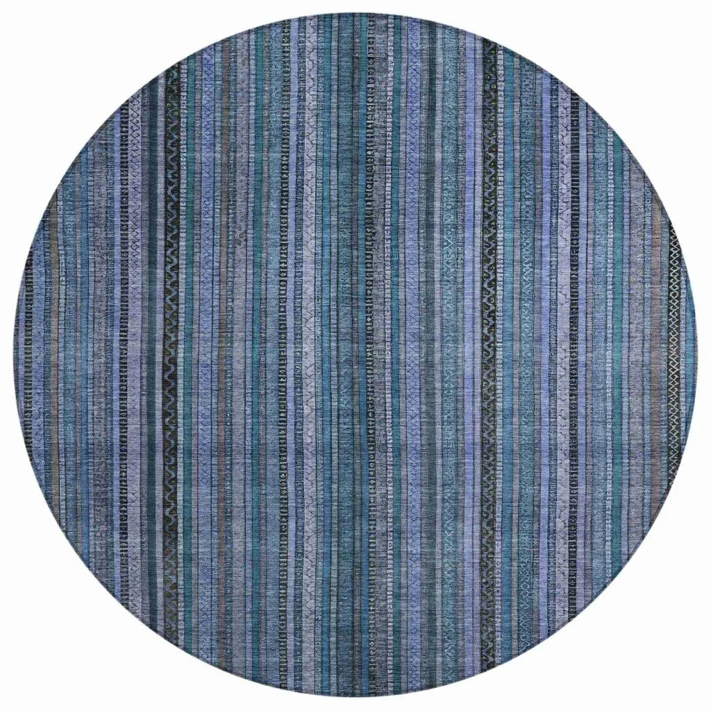 Velatrix Blue Washable Indoor - Outdoor Rug - LOOMLAN - LOOMLAN Rugs - Outdoor Rugs