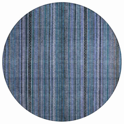 Velatrix Blue Washable Indoor - Outdoor Rug - LOOMLAN - LOOMLAN Rugs - Outdoor Rugs