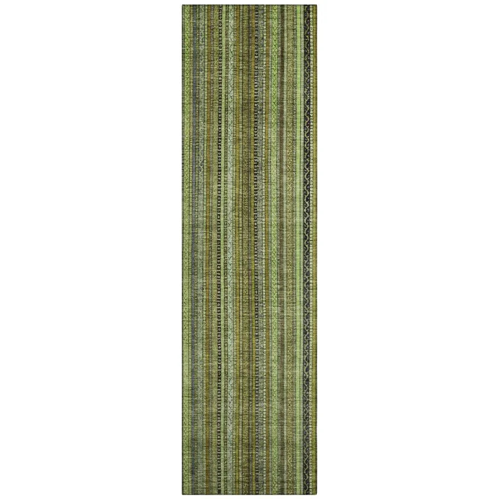 Velatrix Green Washable Indoor - Outdoor Rug - LOOMLAN - LOOMLAN Rugs - Outdoor Rugs