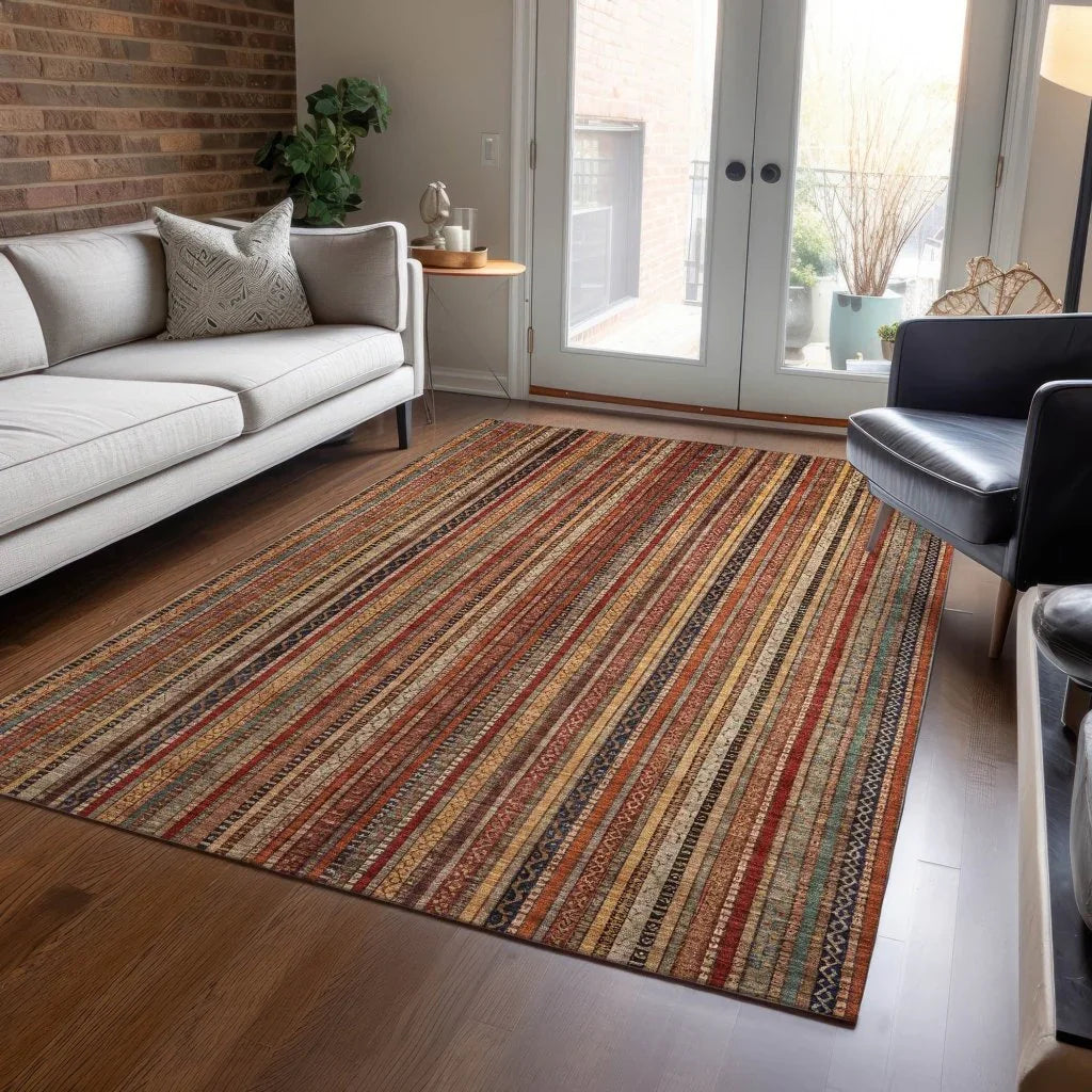 Velatrix Orange Washable Indoor - Outdoor Rug - LOOMLAN - LOOMLAN Rugs - Outdoor Rugs