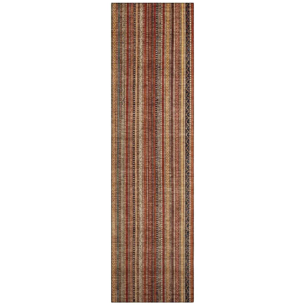Velatrix Orange Washable Indoor - Outdoor Rug - LOOMLAN - LOOMLAN Rugs - Outdoor Rugs