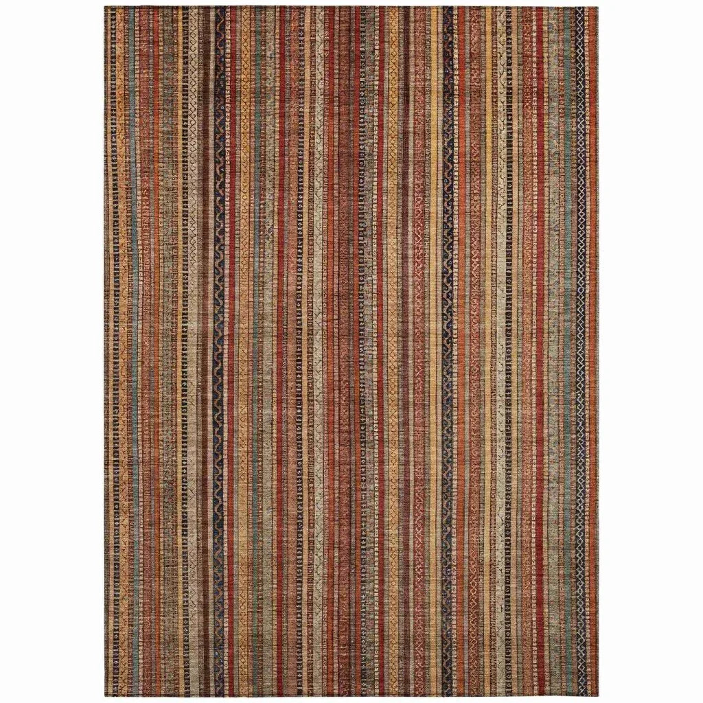 Velatrix Orange Washable Indoor - Outdoor Rug - LOOMLAN - LOOMLAN Rugs - Outdoor Rugs