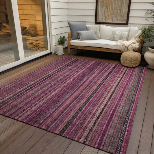 Velatrix Pink Washable Indoor - Outdoor Rug - LOOMLAN - LOOMLAN Rugs - Outdoor Rugs