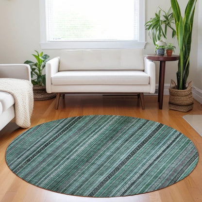 Velatrix Teal Washable Indoor - Outdoor Rug - LOOMLAN - LOOMLAN Rugs - Outdoor Rugs