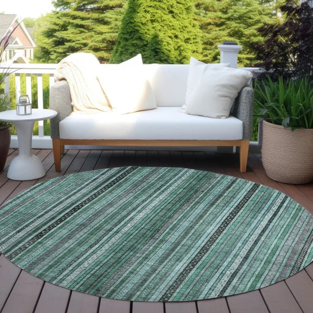 Velatrix Teal Washable Indoor - Outdoor Rug - LOOMLAN - LOOMLAN Rugs - Outdoor Rugs