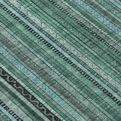 Velatrix Teal Washable Indoor - Outdoor Rug - LOOMLAN - LOOMLAN Rugs - Outdoor Rugs