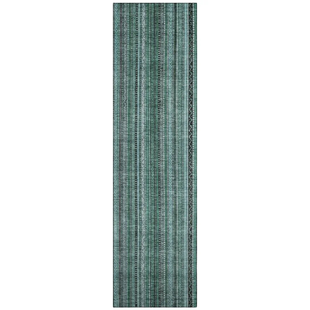 Velatrix Teal Washable Indoor - Outdoor Rug - LOOMLAN - LOOMLAN Rugs - Outdoor Rugs