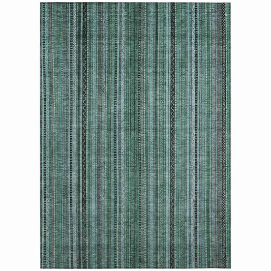 Velatrix Teal Washable Indoor - Outdoor Rug - LOOMLAN - LOOMLAN Rugs - Outdoor Rugs