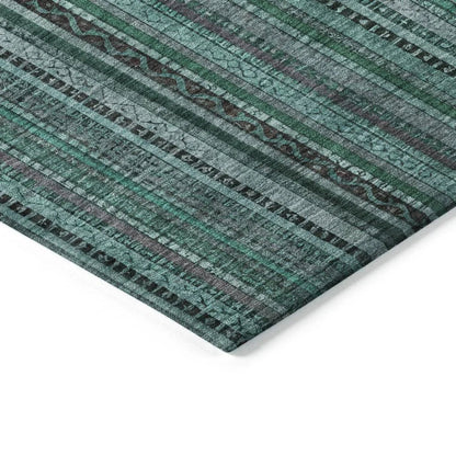 Velatrix Teal Washable Indoor - Outdoor Rug - LOOMLAN - LOOMLAN Rugs - Outdoor Rugs