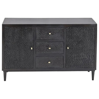 3 Drawer and 2 Door Wood Black Sideboard - LOOMLAN - LOOMLAN - Sideboards