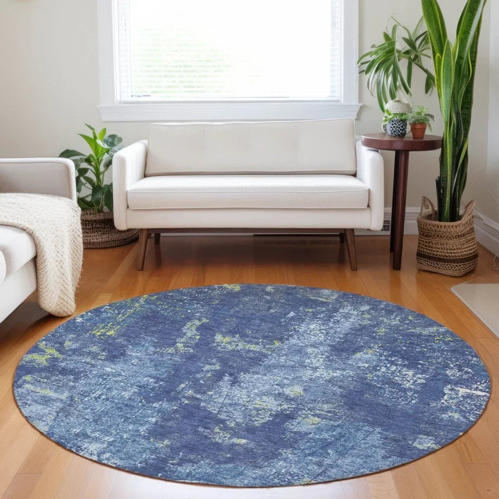 Veldan Blue Washable Indoor - Outdoor Rug - LOOMLAN - LOOMLAN Rugs - Outdoor Rugs