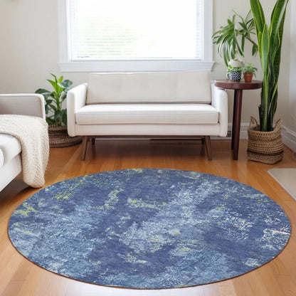 Veldan Blue Washable Indoor - Outdoor Rug - LOOMLAN - LOOMLAN Rugs - Outdoor Rugs