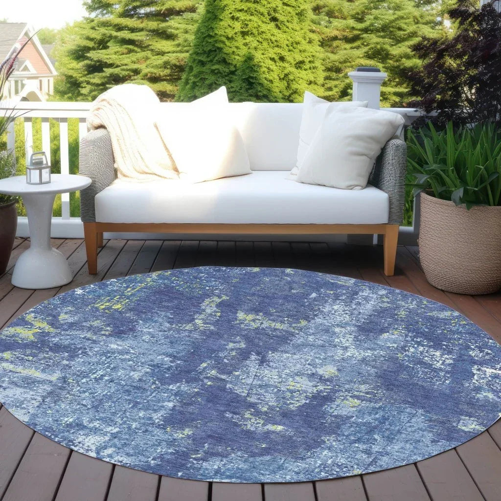 Veldan Blue Washable Indoor - Outdoor Rug - LOOMLAN - LOOMLAN Rugs - Outdoor Rugs