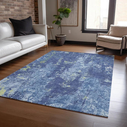 Veldan Blue Washable Indoor - Outdoor Rug - LOOMLAN - LOOMLAN Rugs - Outdoor Rugs