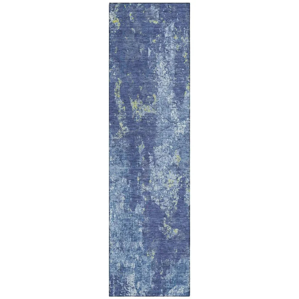 Veldan Blue Washable Indoor - Outdoor Rug - LOOMLAN - LOOMLAN Rugs - Outdoor Rugs