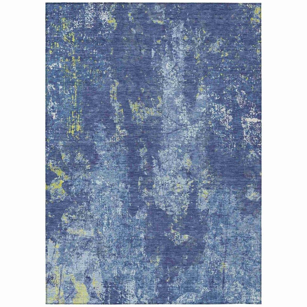 Veldan Blue Washable Indoor - Outdoor Rug - LOOMLAN - LOOMLAN Rugs - Outdoor Rugs