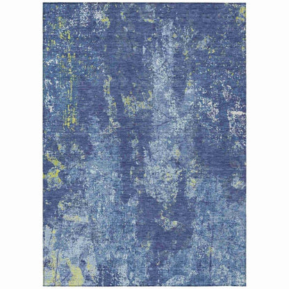 Veldan Blue Washable Indoor - Outdoor Rug - LOOMLAN - LOOMLAN Rugs - Outdoor Rugs