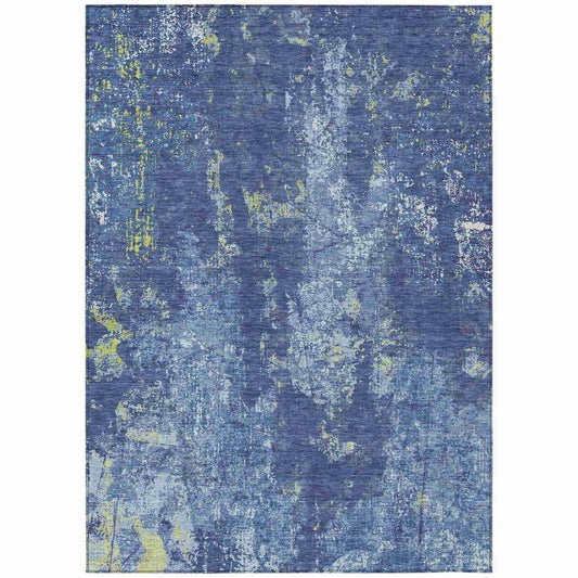 Veldan Blue Washable Indoor - Outdoor Rug - LOOMLAN - LOOMLAN Rugs - Outdoor Rugs