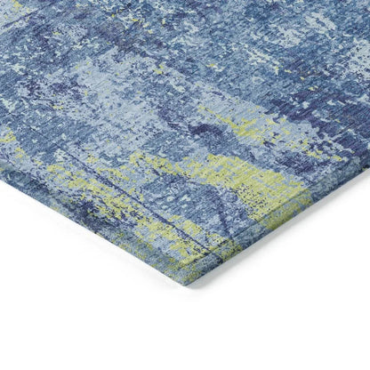 Veldan Blue Washable Indoor - Outdoor Rug - LOOMLAN - LOOMLAN Rugs - Outdoor Rugs