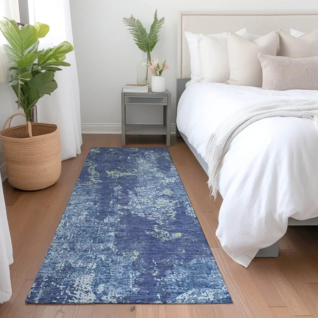Veldan Blue Washable Indoor - Outdoor Rug - LOOMLAN - LOOMLAN Rugs - Outdoor Rugs