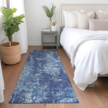 Veldan Blue Washable Indoor - Outdoor Rug - LOOMLAN - LOOMLAN Rugs - Outdoor Rugs