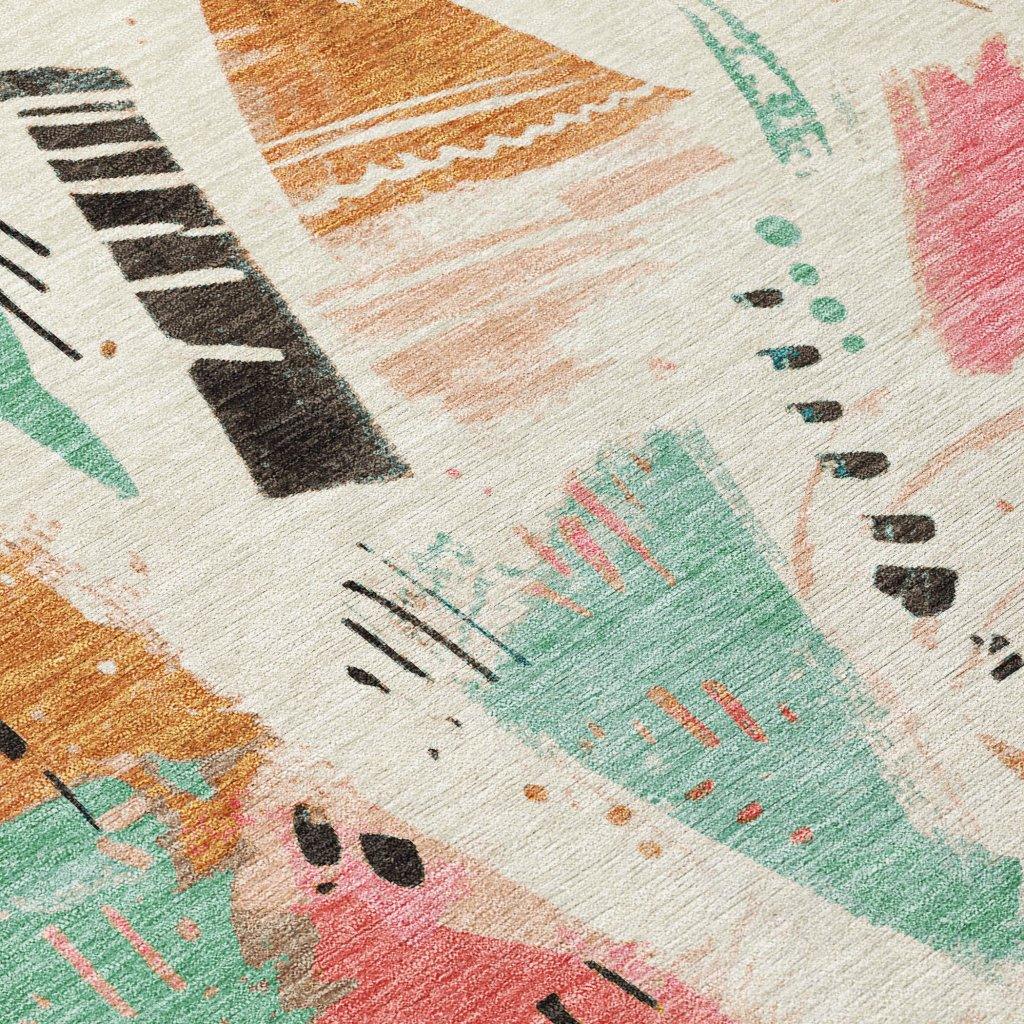 Veldorah Ivory Washable Indoor - Outdoor Rug - LOOMLAN - LOOMLAN Rugs - Outdoor Rugs