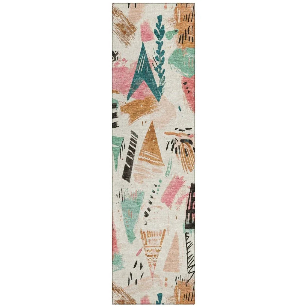 Veldorah Ivory Washable Indoor - Outdoor Rug - LOOMLAN - LOOMLAN Rugs - Outdoor Rugs