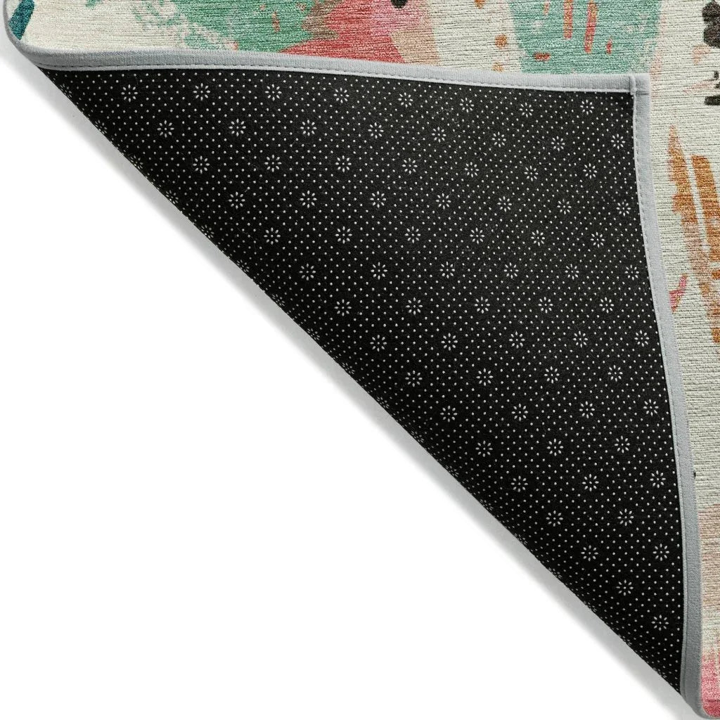 Veldorah Ivory Washable Indoor - Outdoor Rug - LOOMLAN - LOOMLAN Rugs - Outdoor Rugs