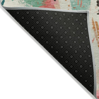 Veldorah Ivory Washable Indoor - Outdoor Rug - LOOMLAN - LOOMLAN Rugs - Outdoor Rugs