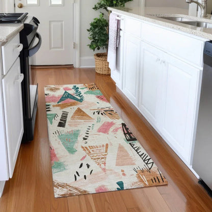 Veldorah Ivory Washable Indoor - Outdoor Rug - LOOMLAN - LOOMLAN Rugs - Outdoor Rugs