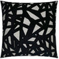 Veleri Black Abstract Black Grey Large Throw Pillow - LOOMLAN - D.V. Kap - Throw Pillows