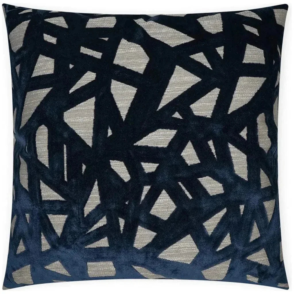 Veleri Indigo Abstract Navy Large Throw Pillow Insert - LOOMLAN - D.V. Kap - Throw Pillows